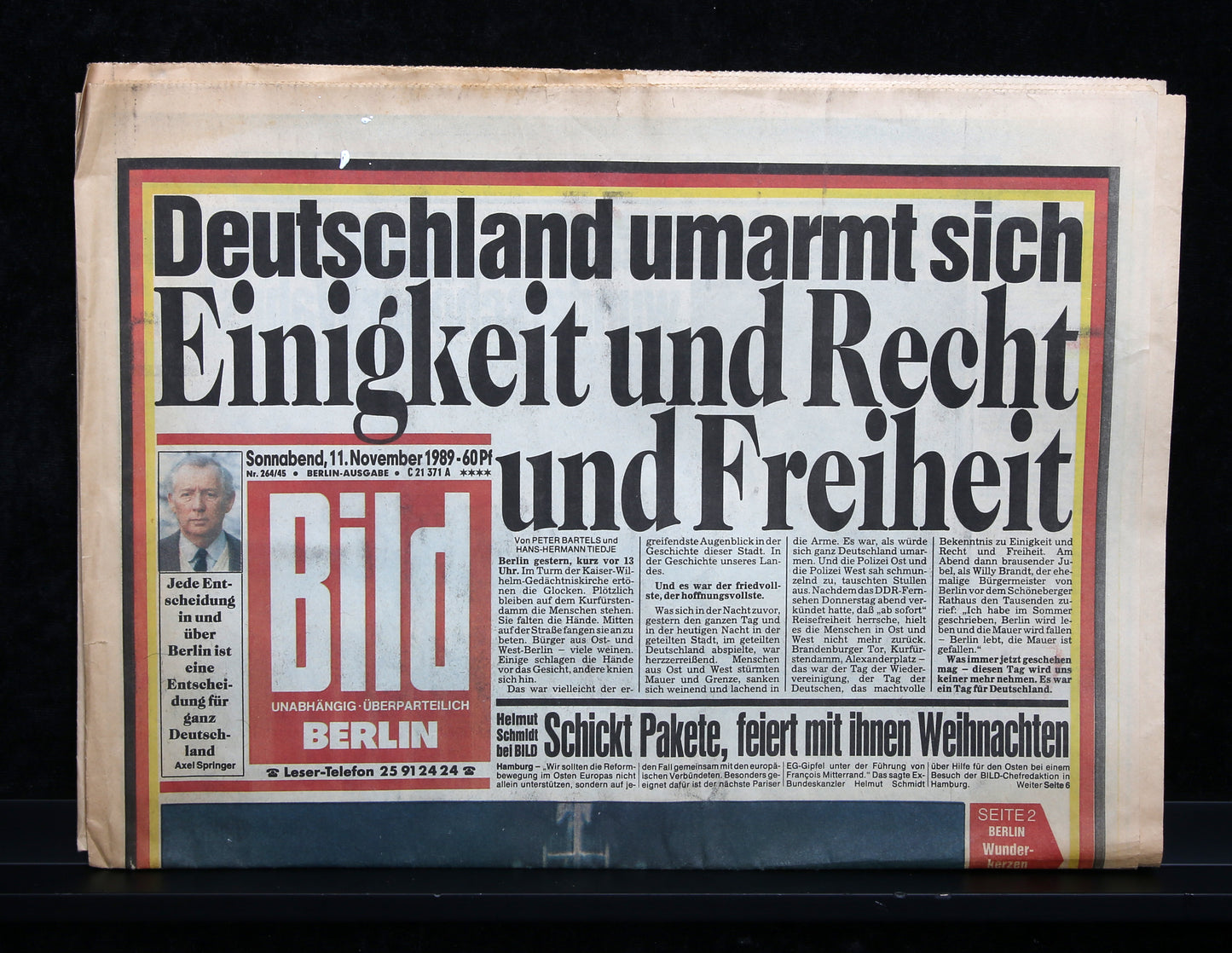 Bild - Journal - Journal original du 11 novembre 1989 - Chute du mur de Berlin