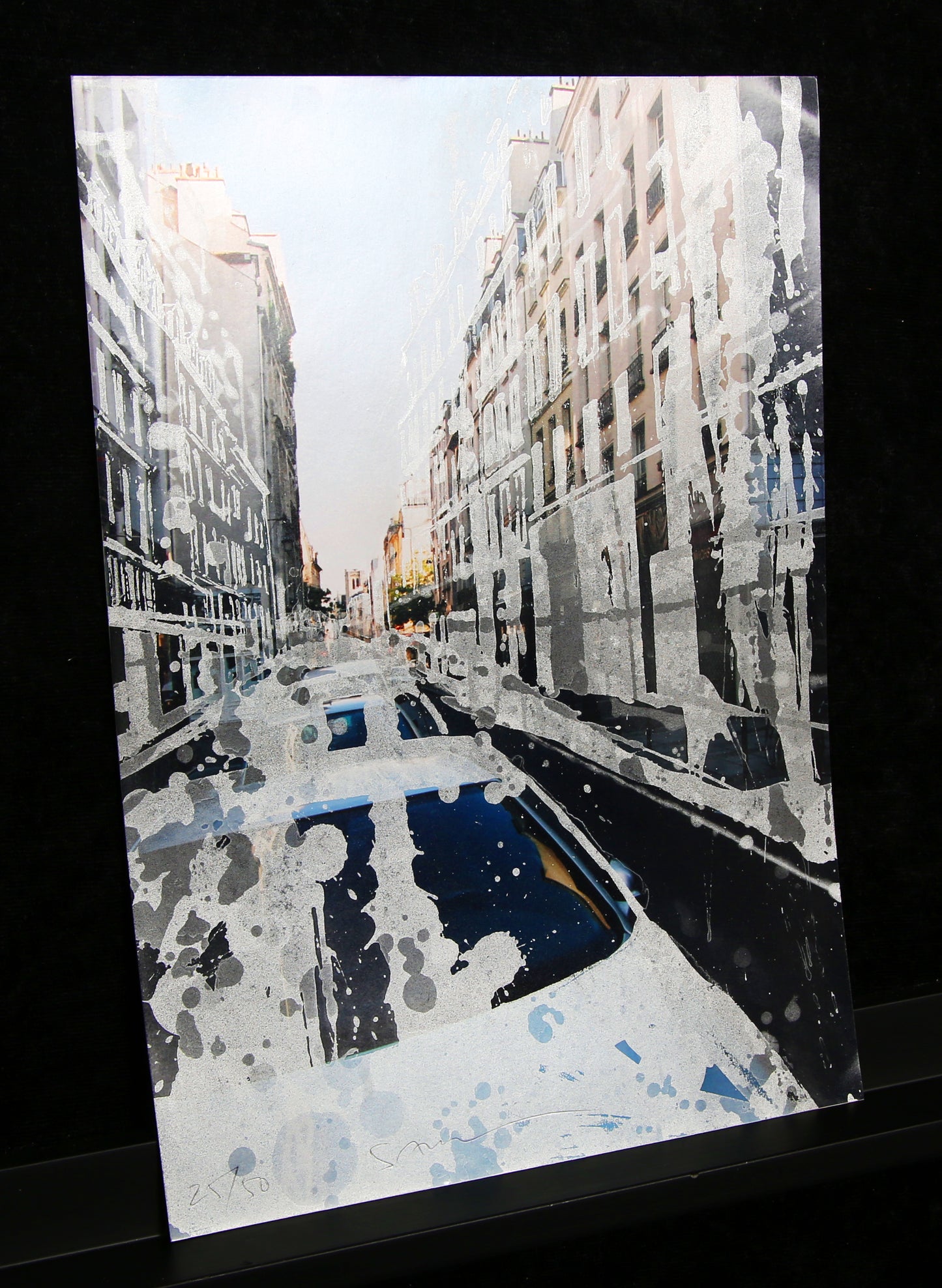 Salzmann, Gottfried - Rue de Rivoli - Screen print/photograph - hand signed