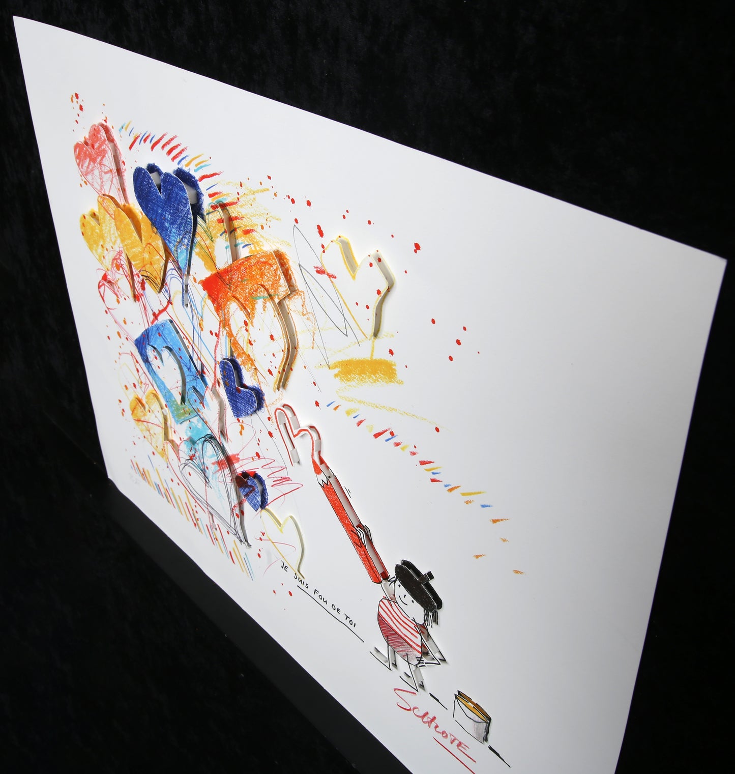 Schlote, Wilhelm - Je Suis Fou De Toi - 3D - signé à la main