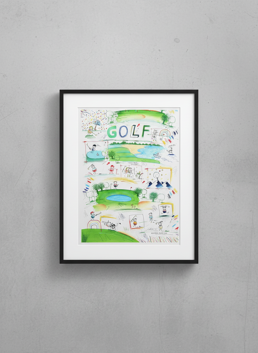 Schlote, Wilhelm - Golf - Giclee - handsigniert