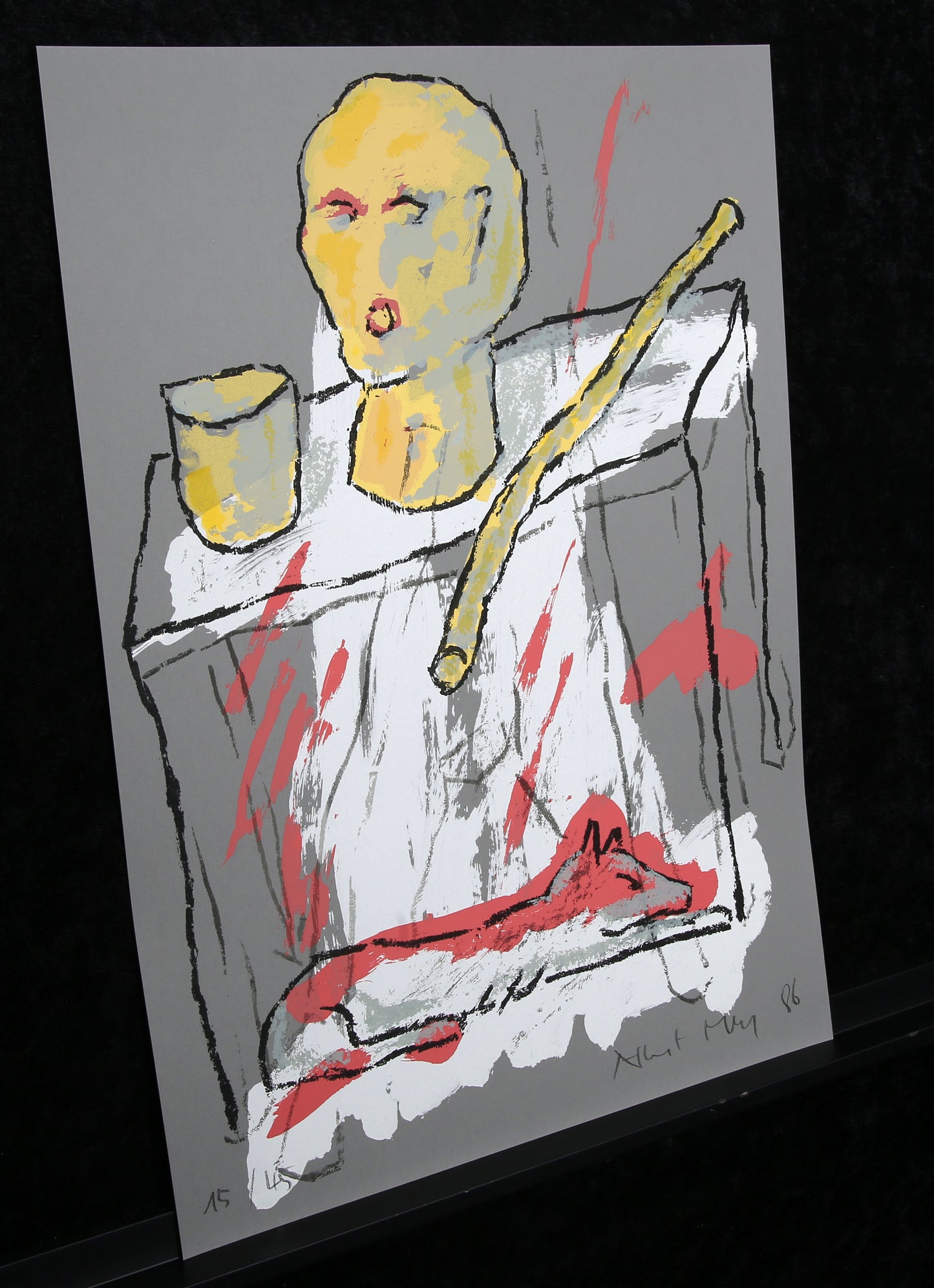 Merz, Albert - Ohne Titel (xx/45)- Farbsiebdruck - 1986 - handsigniert