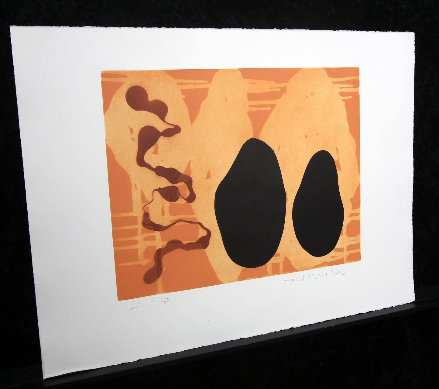 Merz, Albert - ohne Titel (xx/50) 2003 - Farbradierung/Collage - handsigniert