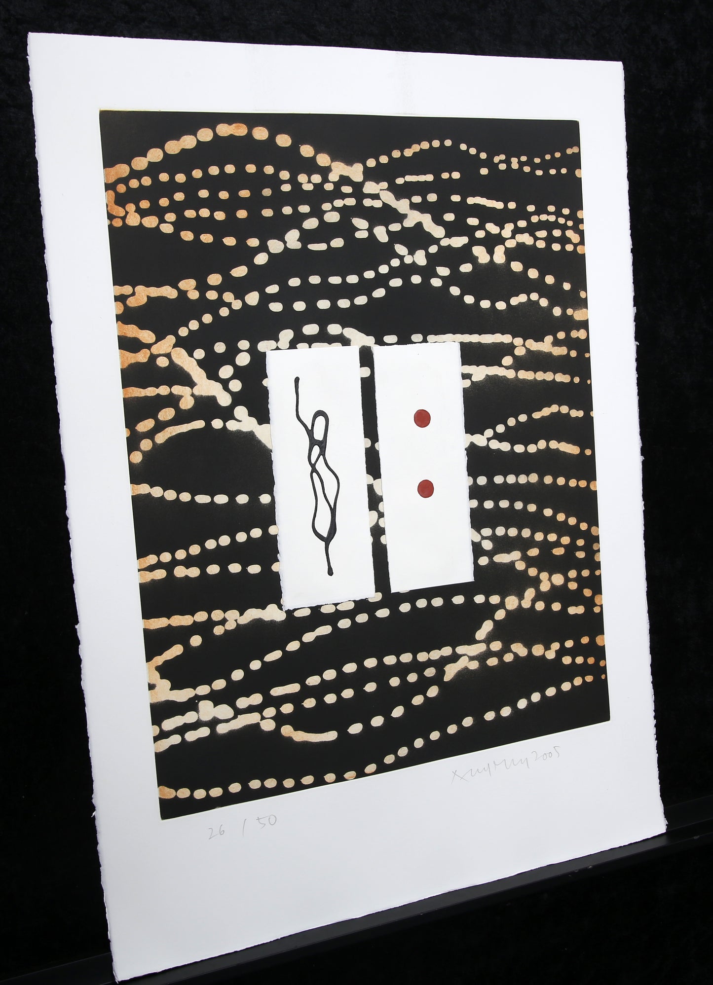 Merz, Albert - Composition (xx/50) - Eau-forte en couleurs/Collage - signée à la main