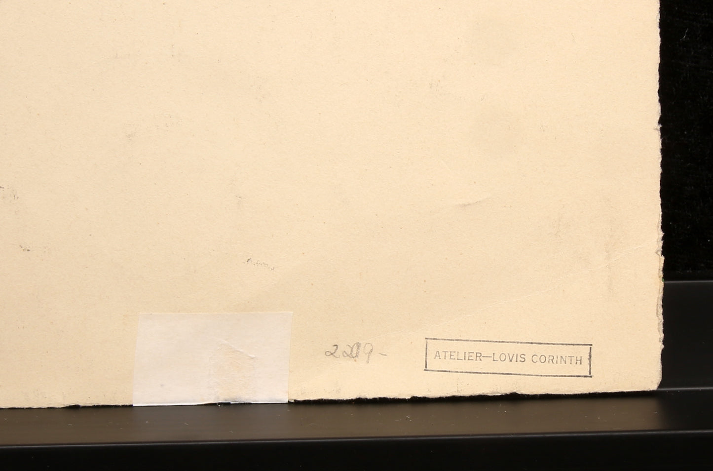 Corinth, Lovis - 2 croquis - dessin au crayon - cachet de l'atelier