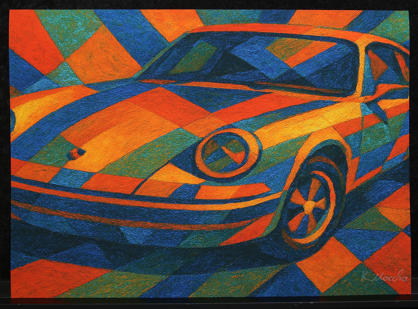Moccha, Karmen - Porsche Carrera - Giclée/Hahnemühle - signé à la main