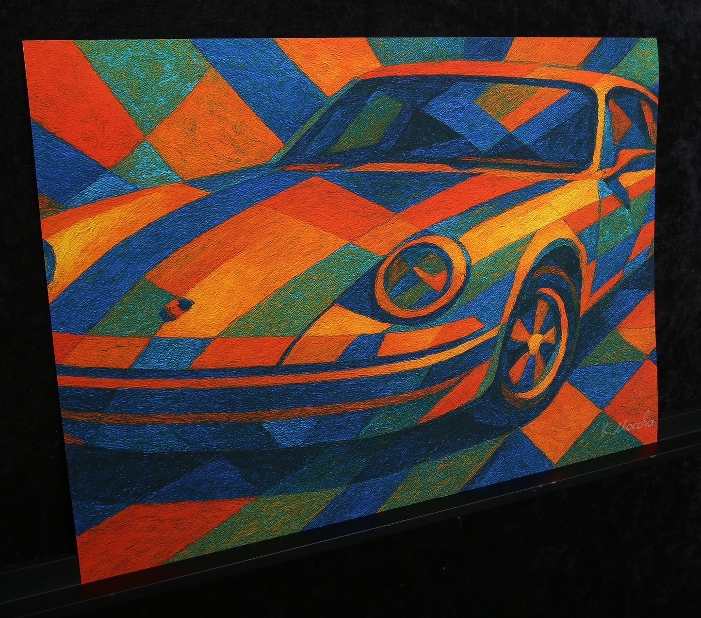 Moccha, Karmen - Porsche Carrera - Giclée/Hahnemühle - signé à la main