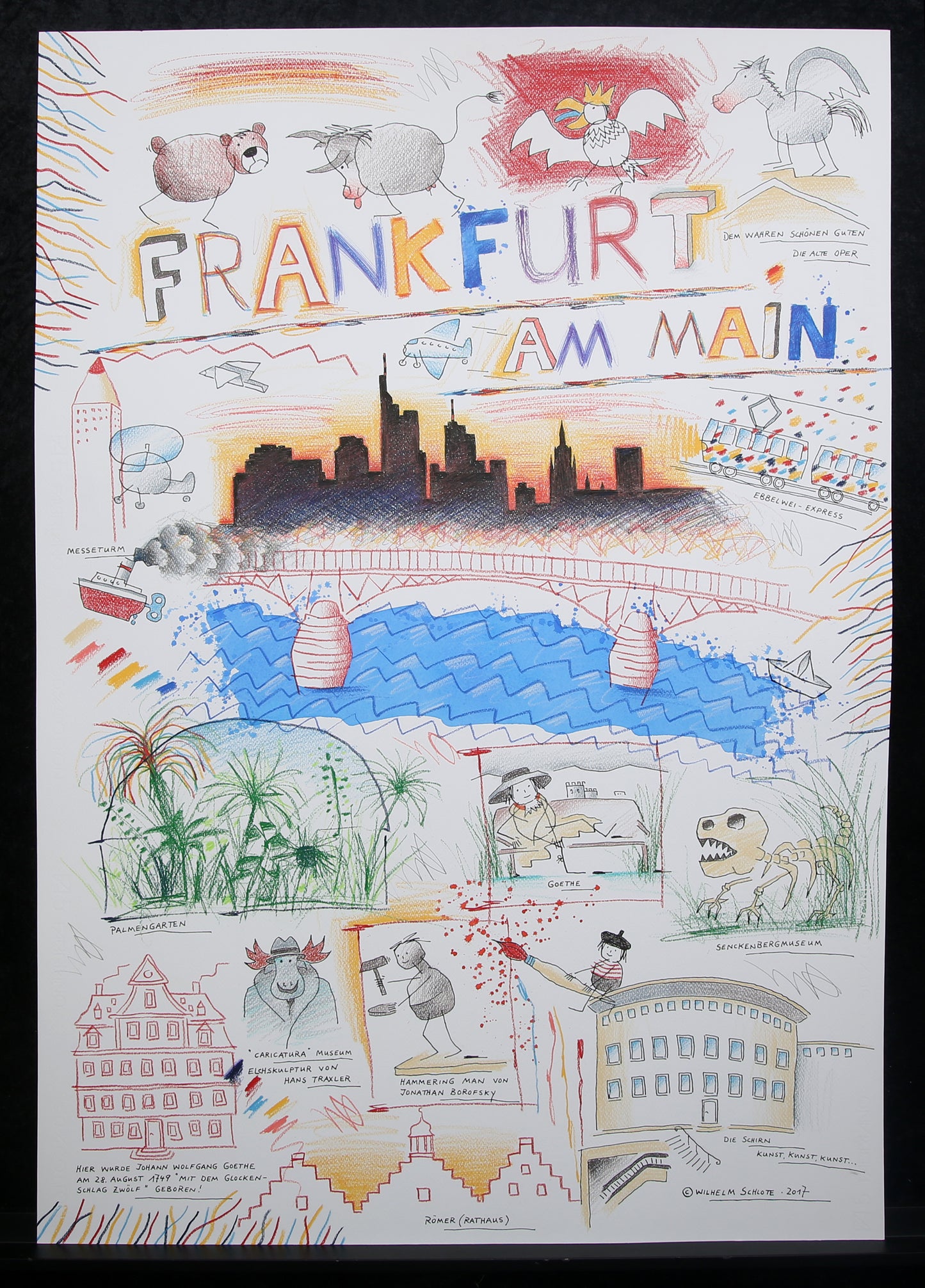 Schlote, Wilhelm - Frankfurt am Main - Original-Entwurfszeichnung - signiertes UNIKAT