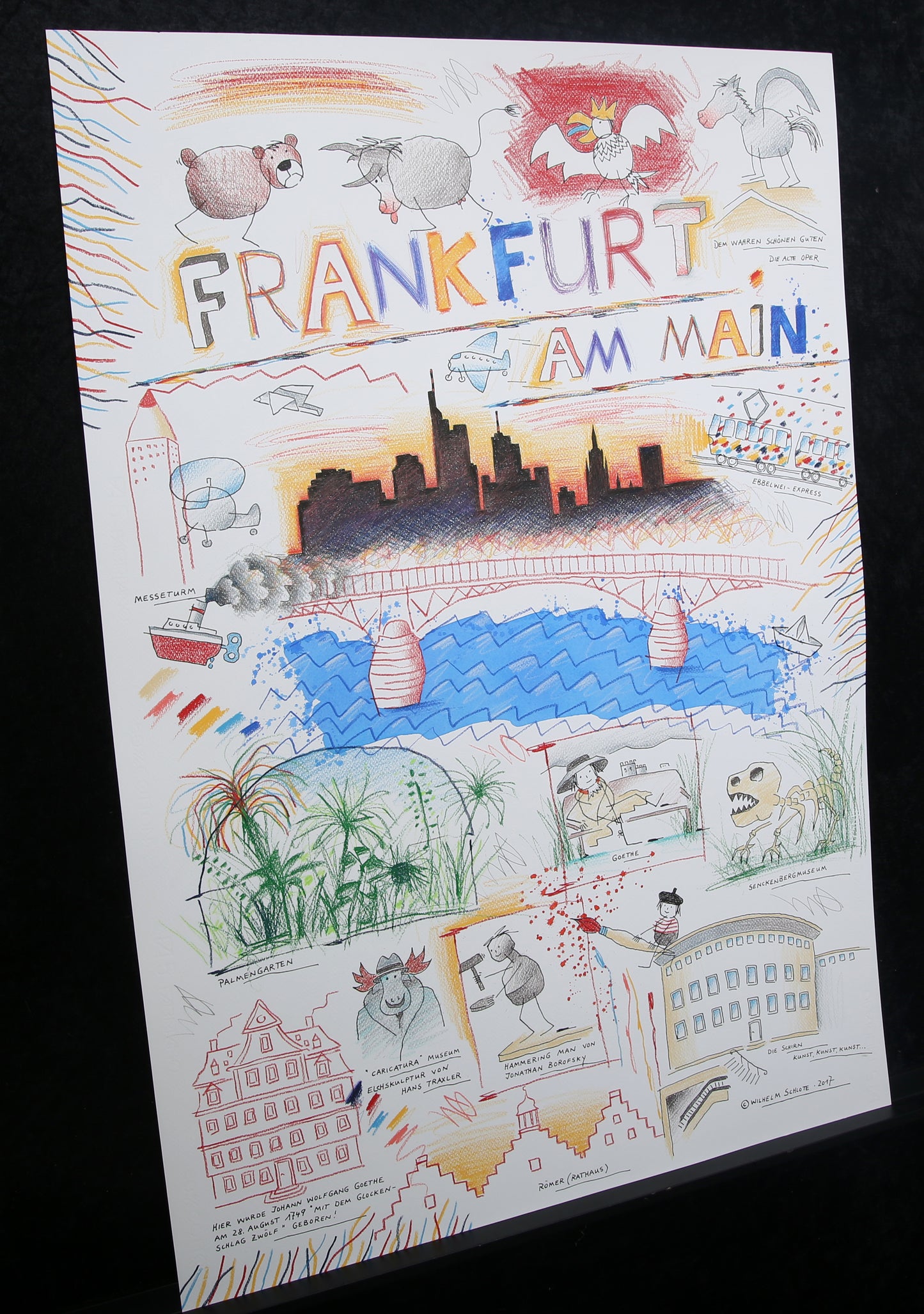 Schlote, Wilhelm - Frankfurt am Main - Original-Entwurfszeichnung - signiertes UNIKAT