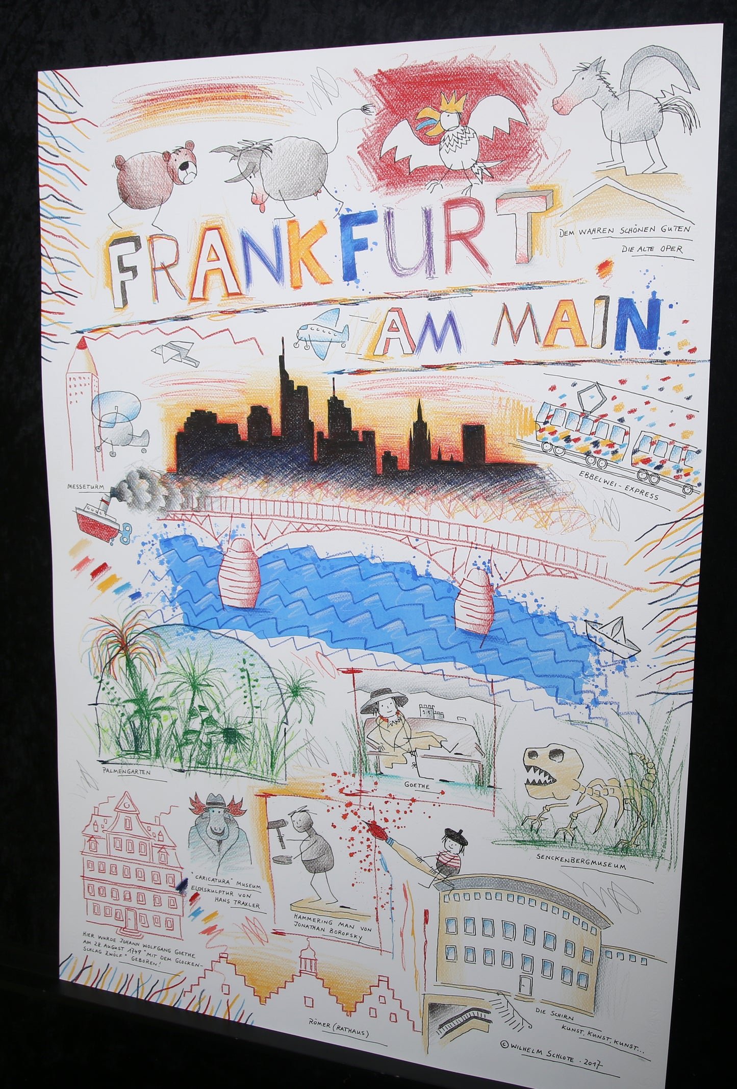 Schlote, Wilhelm - Frankfurt am Main - Original-Entwurfszeichnung - signiertes UNIKAT