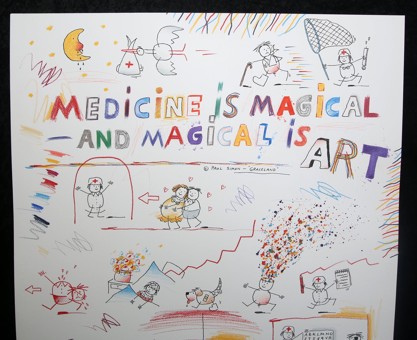 Schlote, Wilhelm - Medicine is magical and magical is ART - Original-Entwurfszeichnung - signiertes UNIKAT