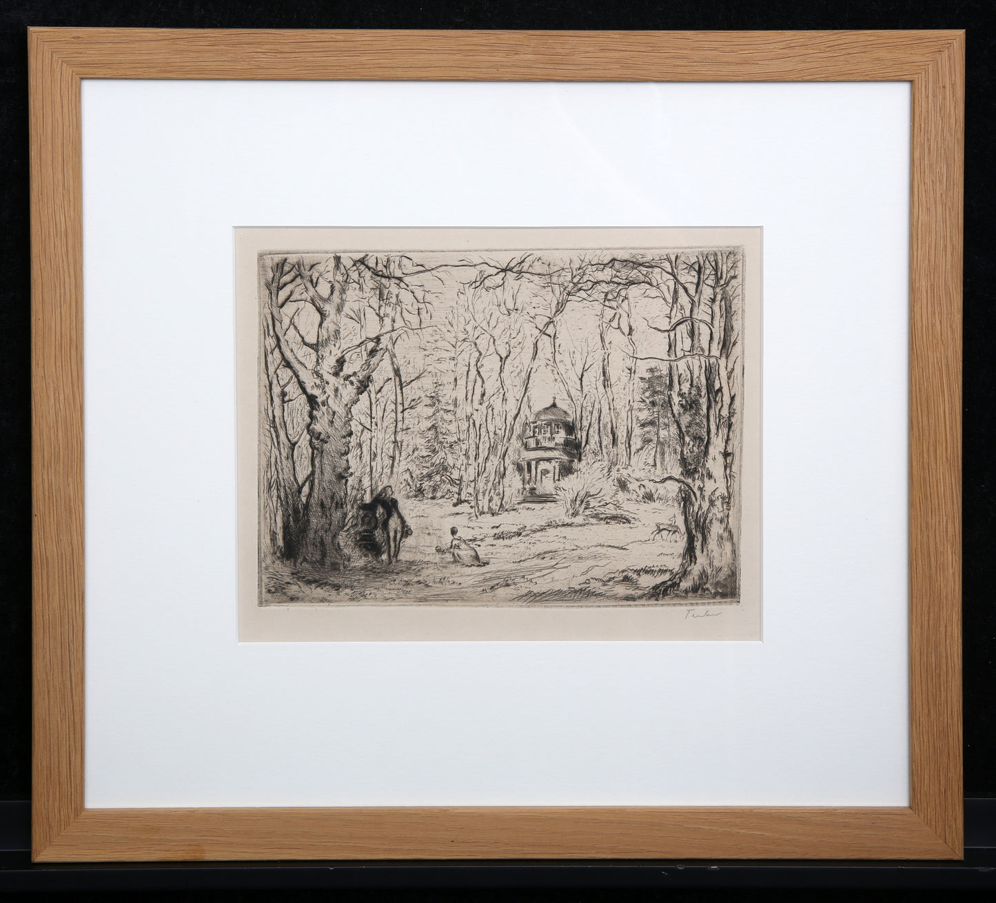 Teuber, Hermann - Parc - Gravure - encadrée - signée à la main