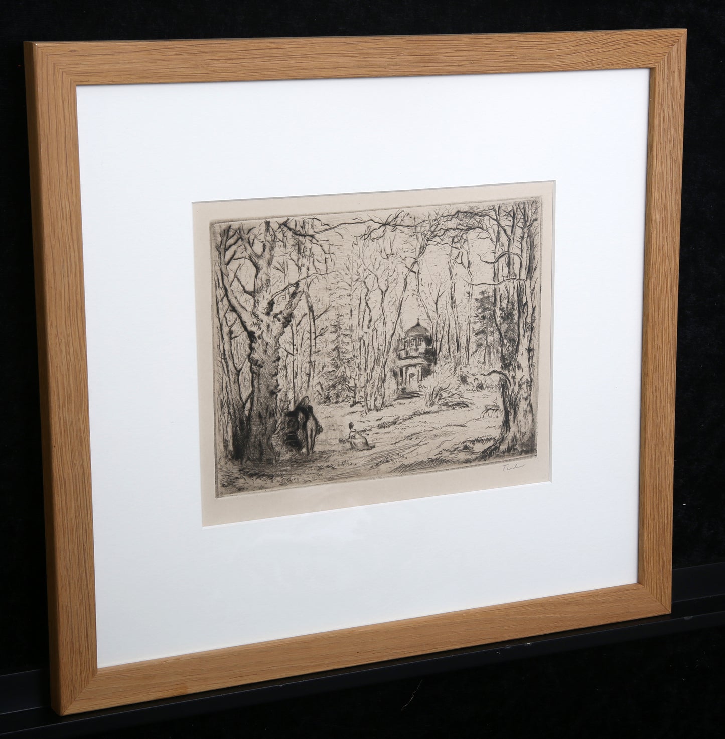 Teuber, Hermann - Parc - Gravure - encadrée - signée à la main