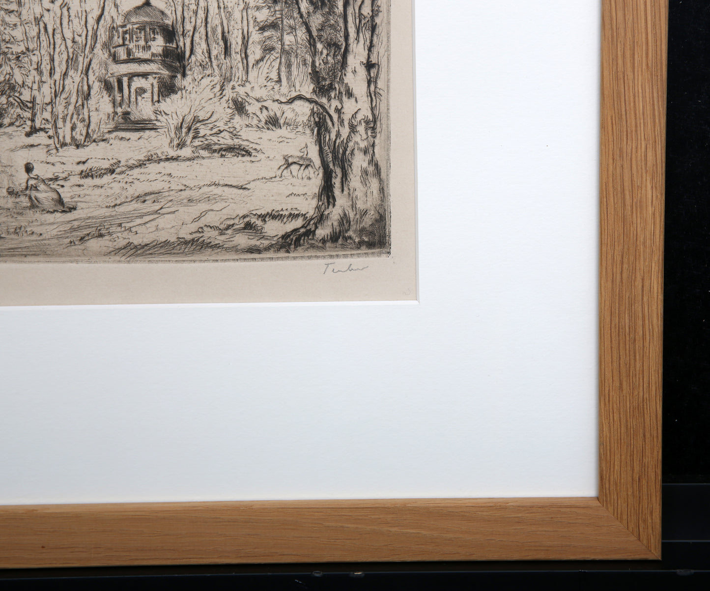 Teuber, Hermann - Parc - Gravure - encadrée - signée à la main