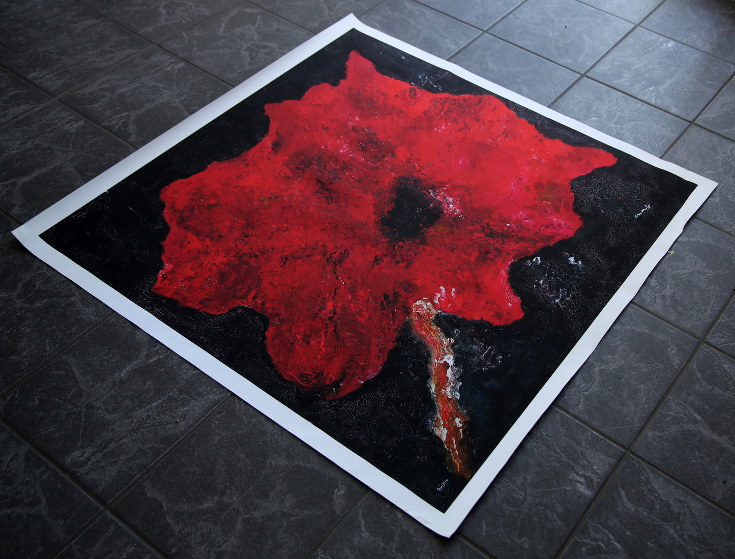 Armando - The Flower - Giclée on canvas - hand signed