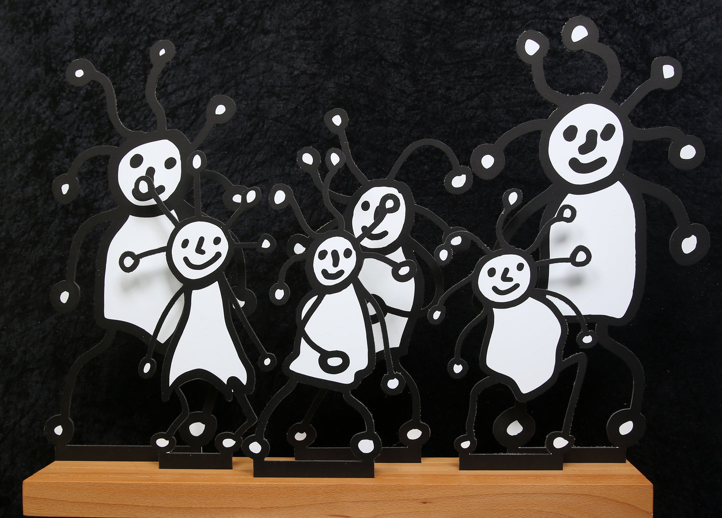 Kostabi, Paul - SPRKL Family - Pop-Art-Skulptur / Aluminium - OHNE Sockel