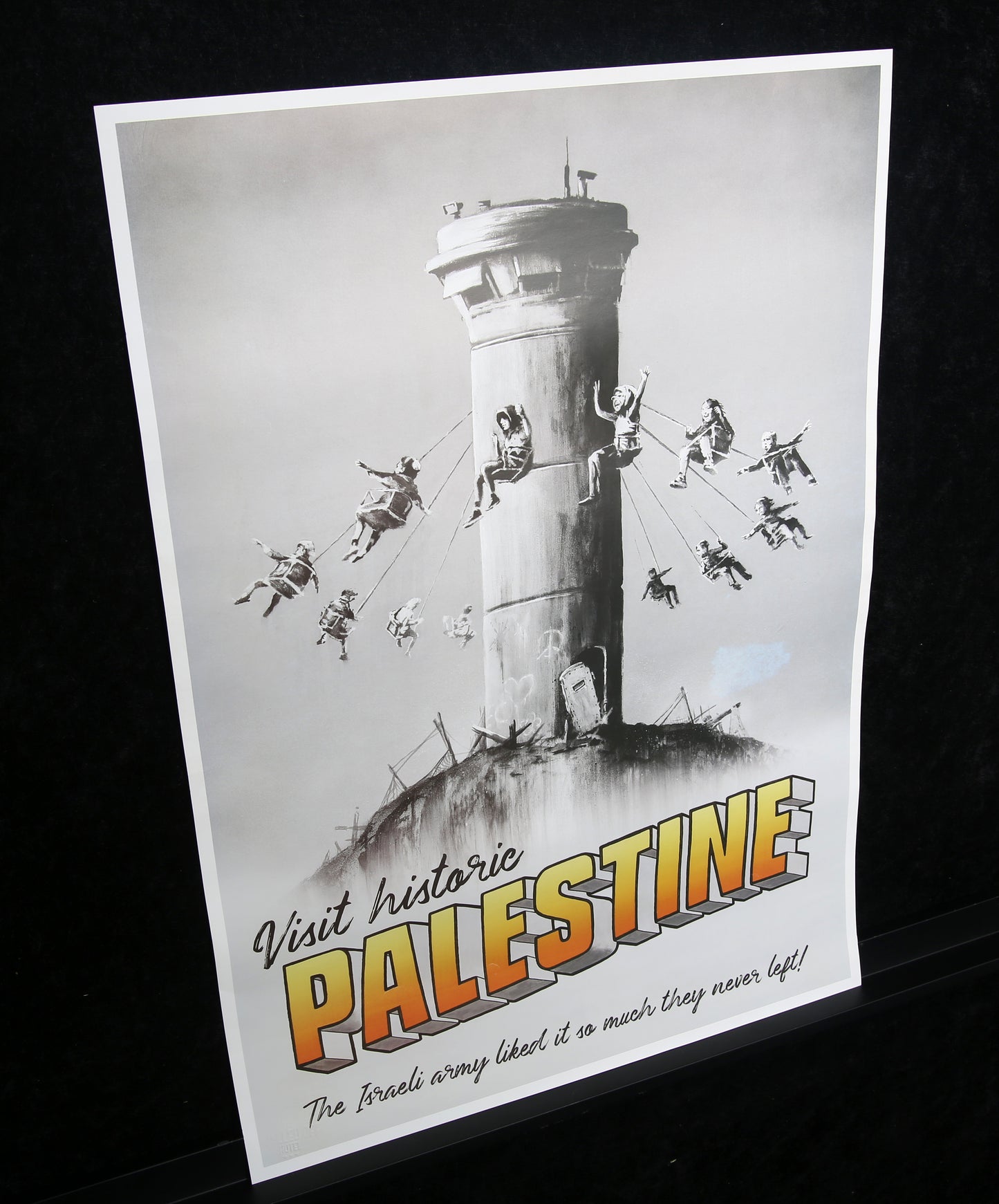 Banksy - Visit historic Palestine - mit Trockenstempel und Zertifikat - Offsetlithografie