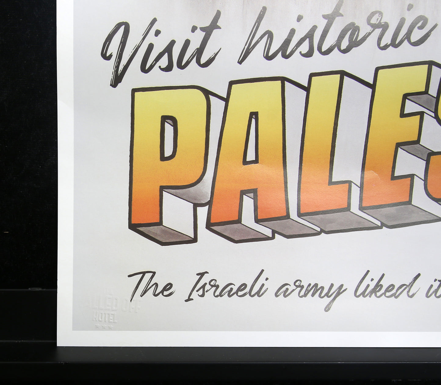 Banksy - Visit historic Palestine - mit Trockenstempel und Zertifikat - Offsetlithografie
