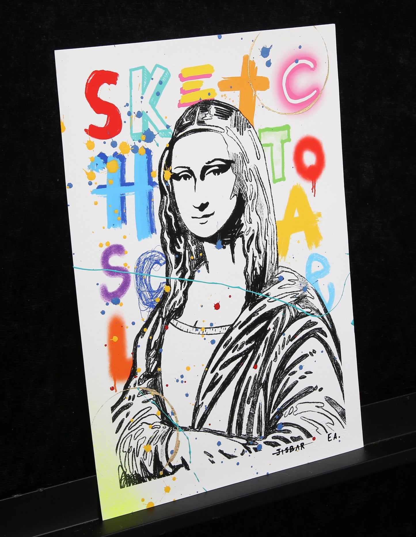 JISBAR (Jean-Baptiste Launay) - Mona Lisa - handüberarbeitet, handsigniert