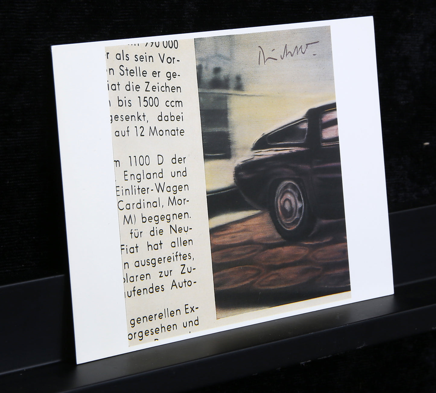 Richter, Gerhard - Alfa Romeo (mit Text) - Postkarte - handsigniert