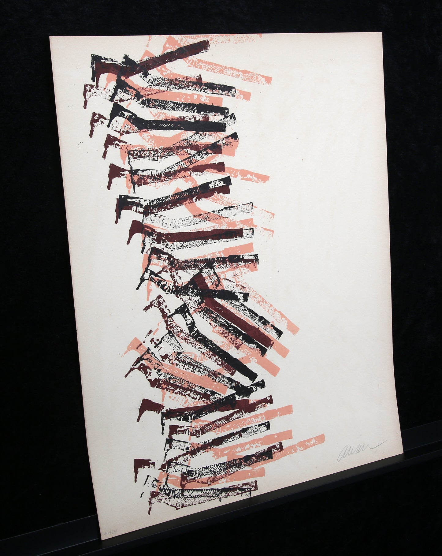 Arman, Fernandez - Drill's Fall, 1977 - Farblithografie auf Arches - handsigniert