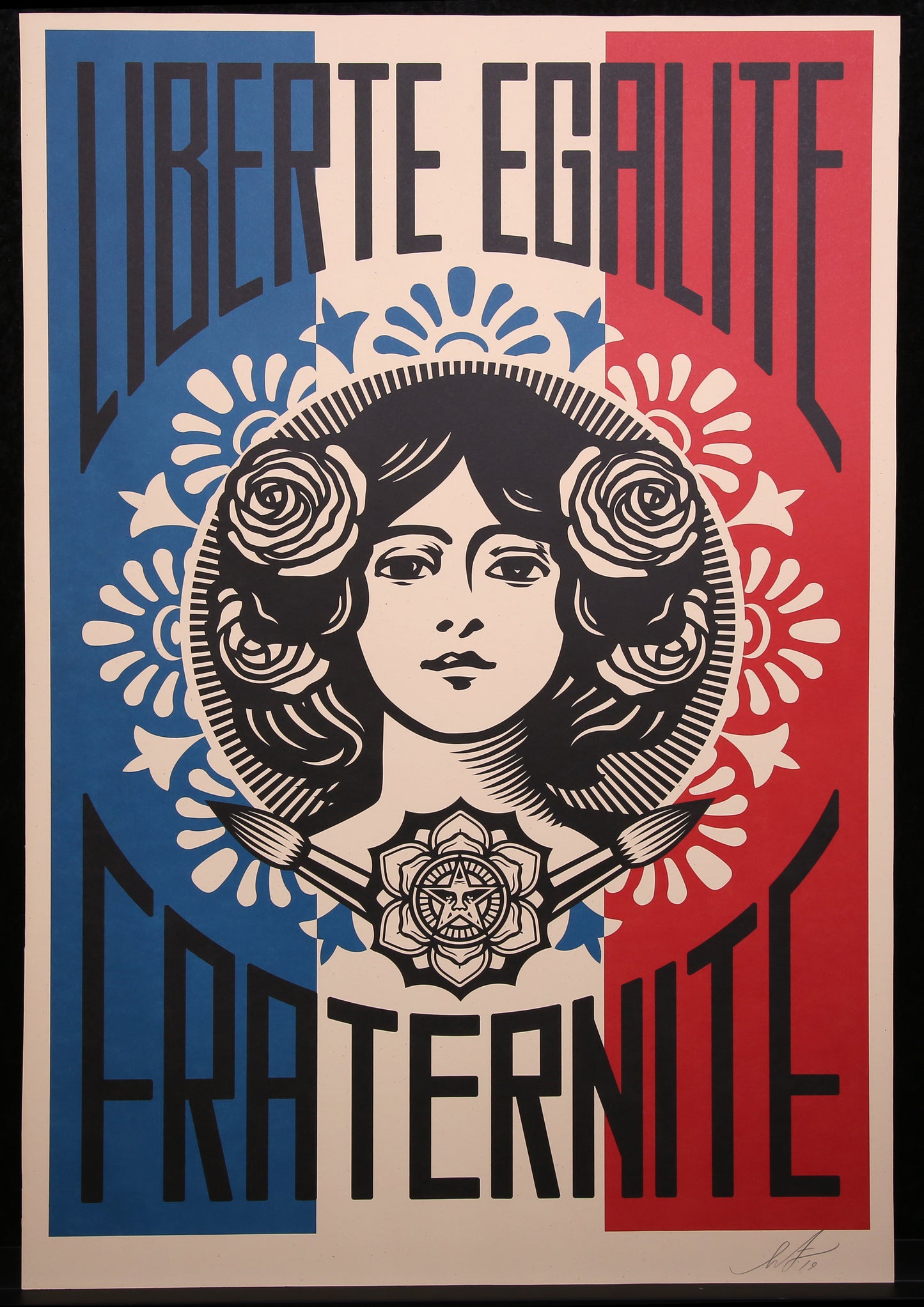 Fairey, Shepard - Liberte Egalite Fraternite - Farboffsetlithografie - handsigniert