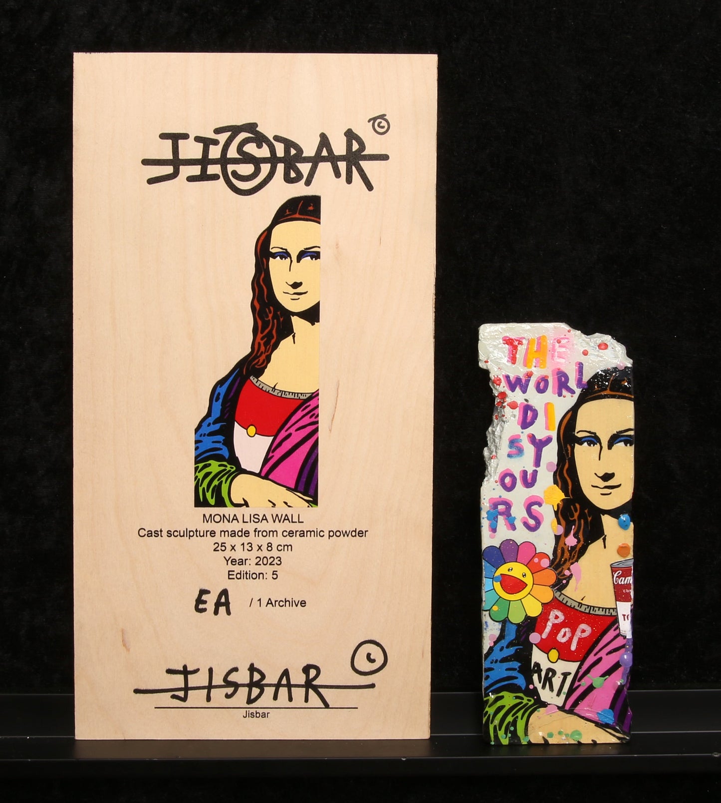 Jisbar (Jean-Baptiste Launay) - Mona Lisa Wall I - Skulptur - Unikat