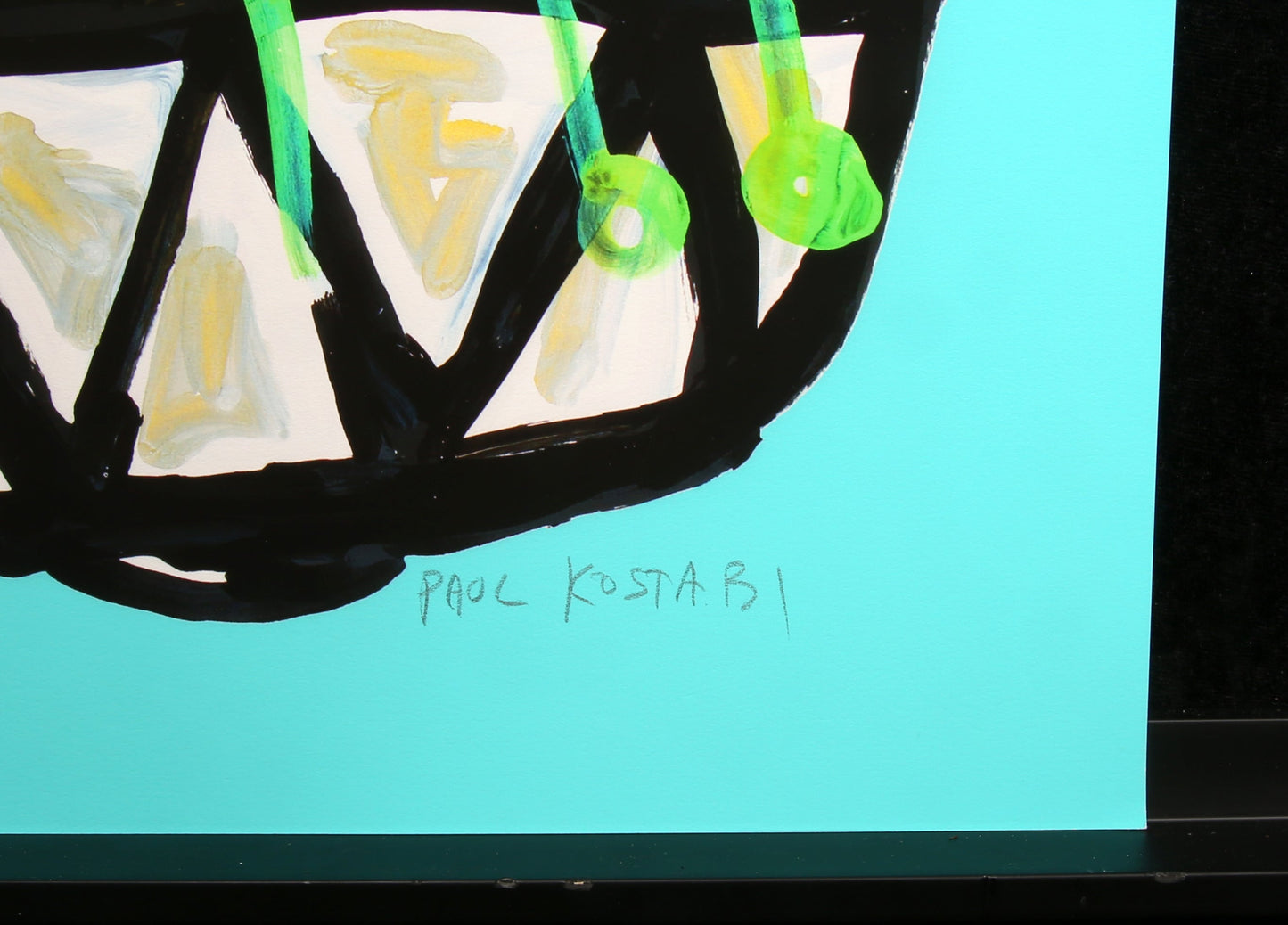 Kostabi, Paul - Primrose (turquois) - Giclée sur papier coton - signée à la main