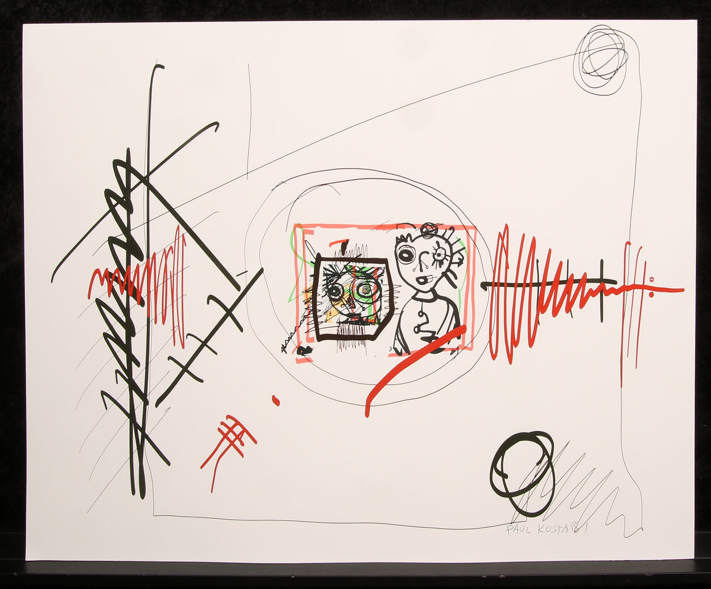 Kostabi, Paul - sans titre - Giclée sur papier coton - signé à la main