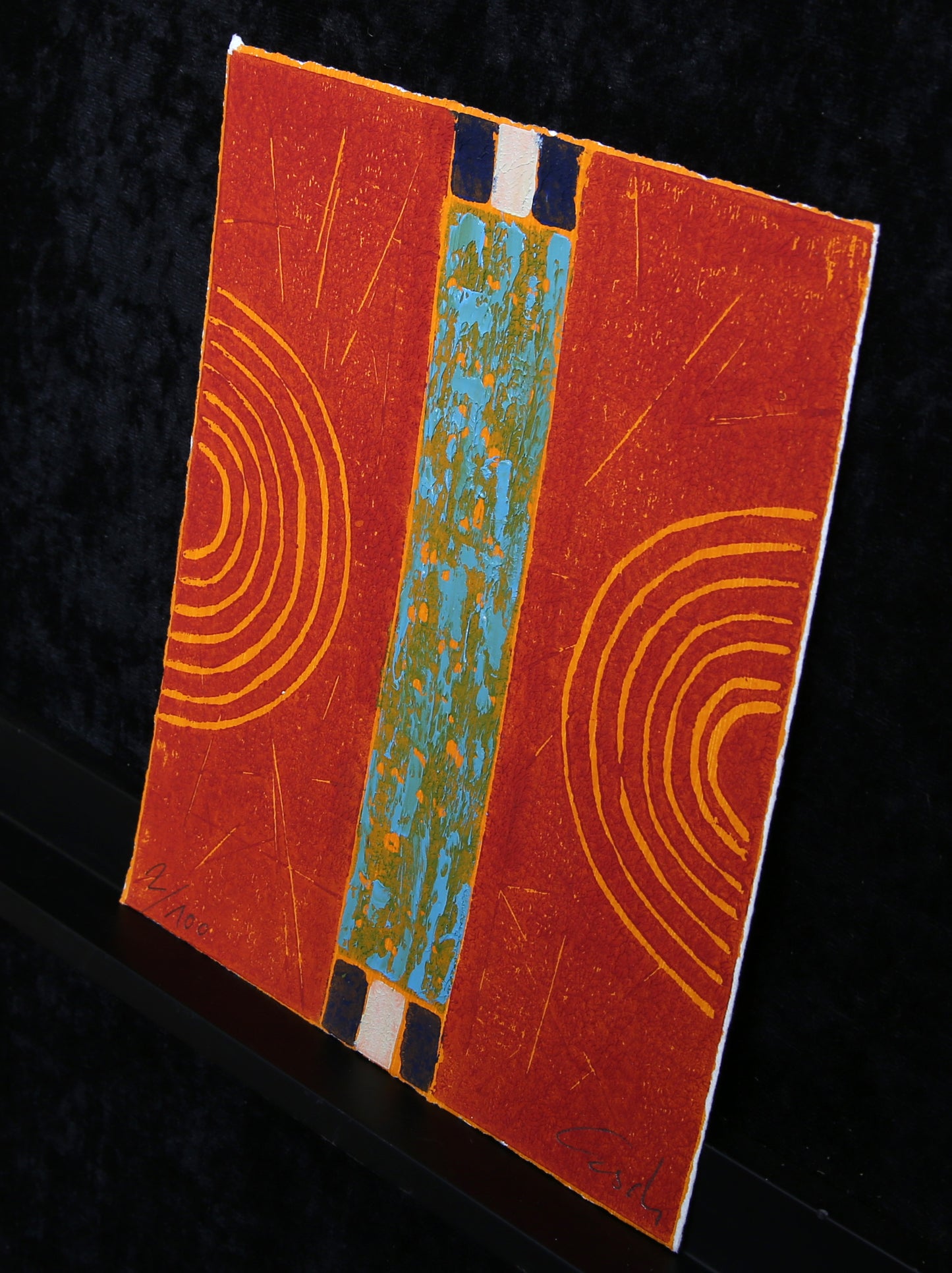 Schädrich, Eckart (Esch) - Symit I - Technique mixte / retravaillée - signée à la main