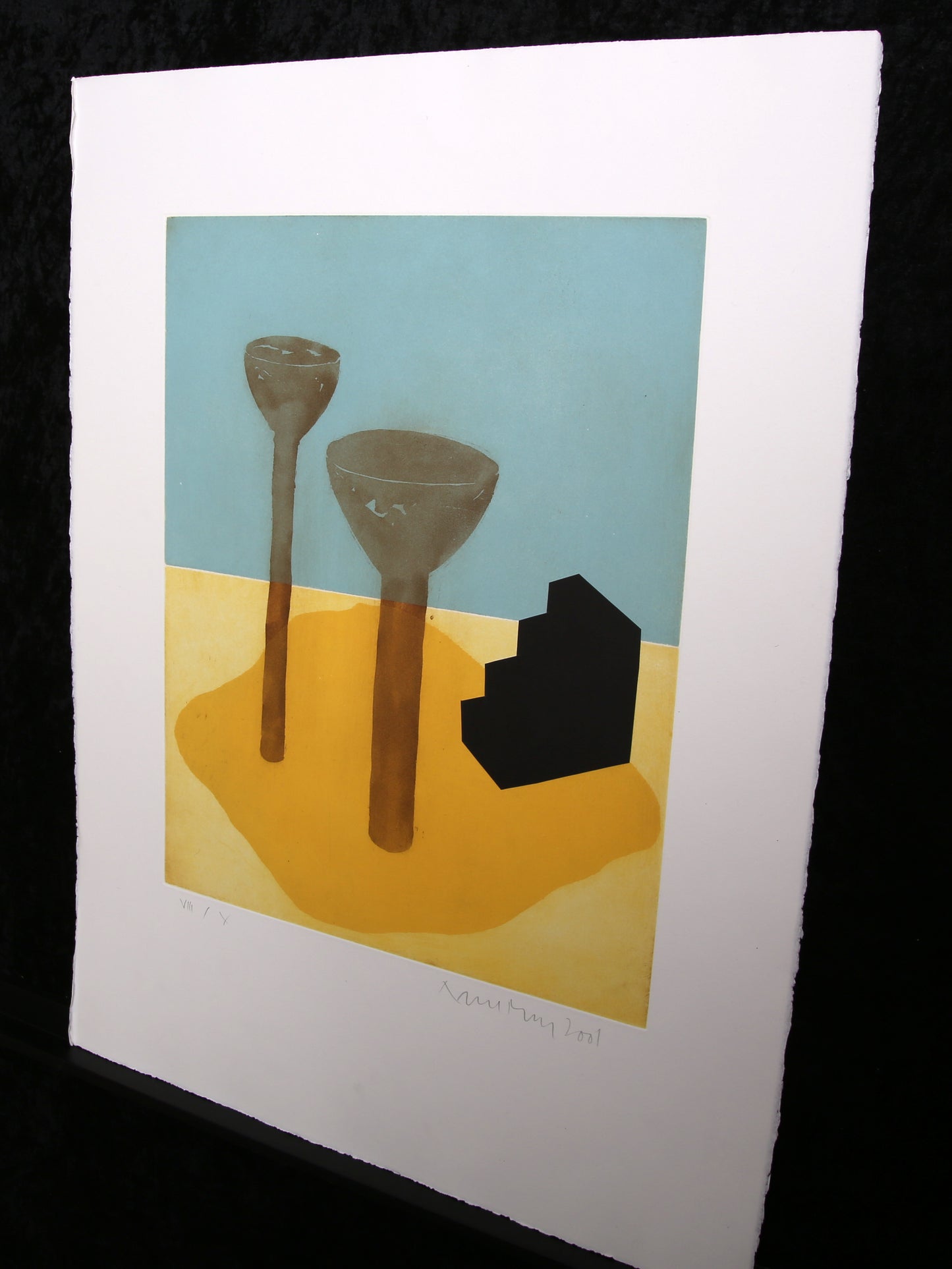 Merz, Albert - Komposition (x/X) - Farbradierung/Kollage - handsigniert