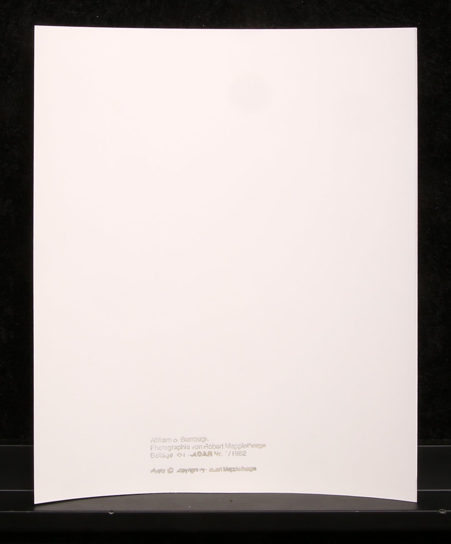 Mapplethorpe, Robert - William S. Burroughs - Fotografie gestempelt