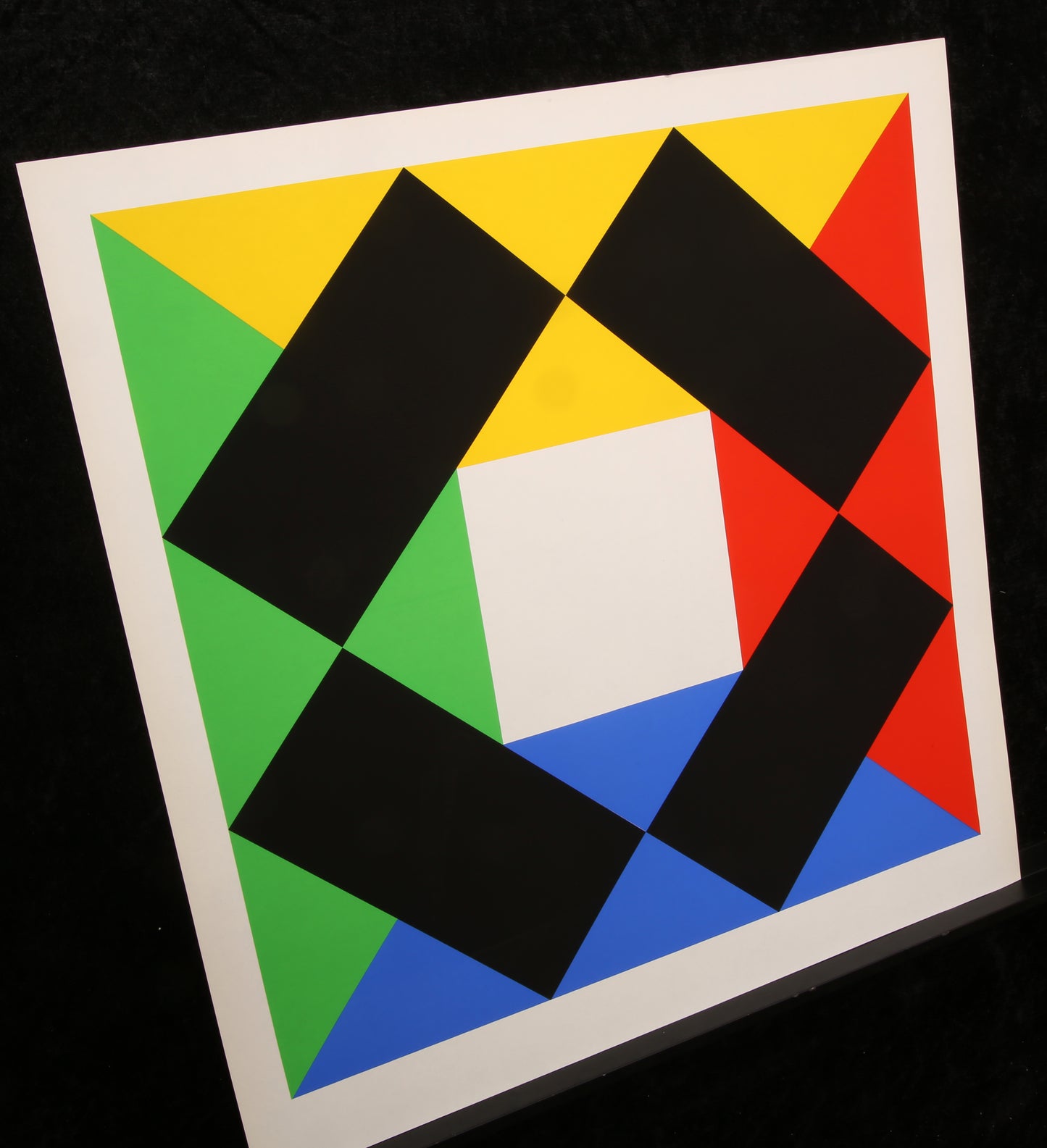 Bill, Max - Composition with white center - Color screen print - LOOK AT