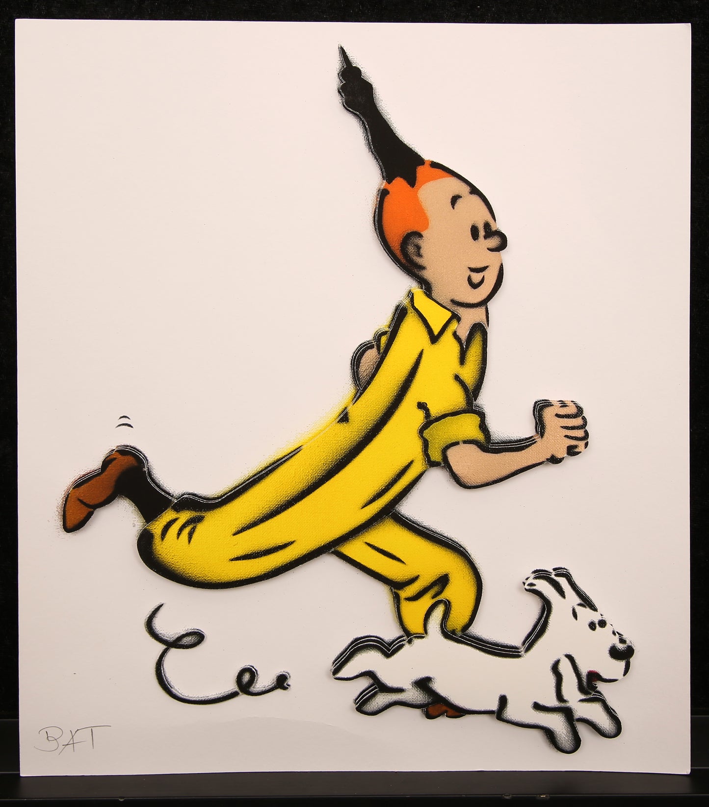 Baumgärtel, Thomas - Tim & Struppi Banane, 2022 - 3D Konstruktion