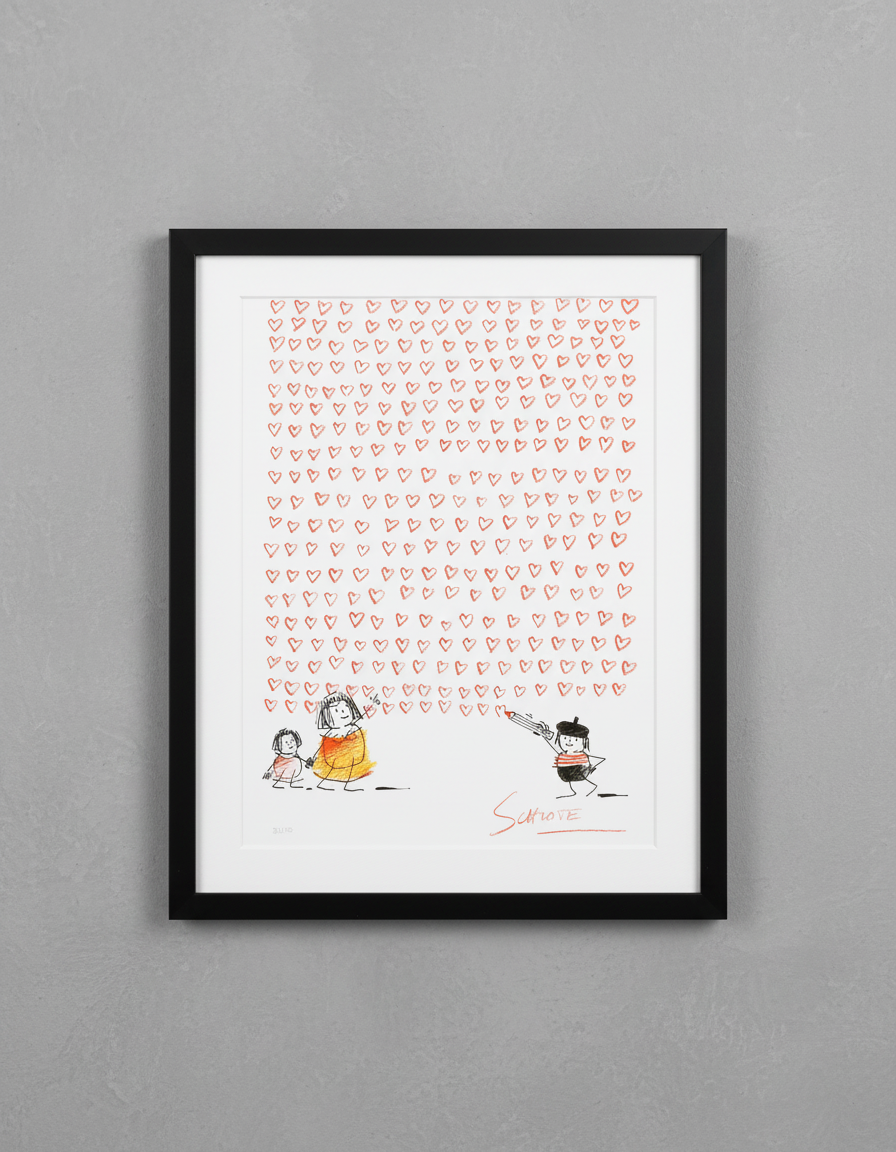 Schlote, Wilhelm - Heart Wall - Construction 3D - signé à la main