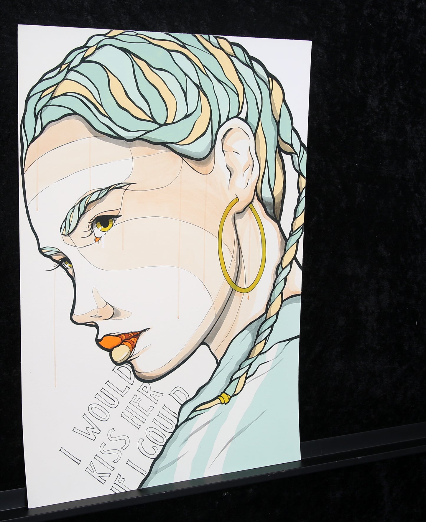 El Bocho - I would kiss her if i could - 2021 - Giclee - handsigniert