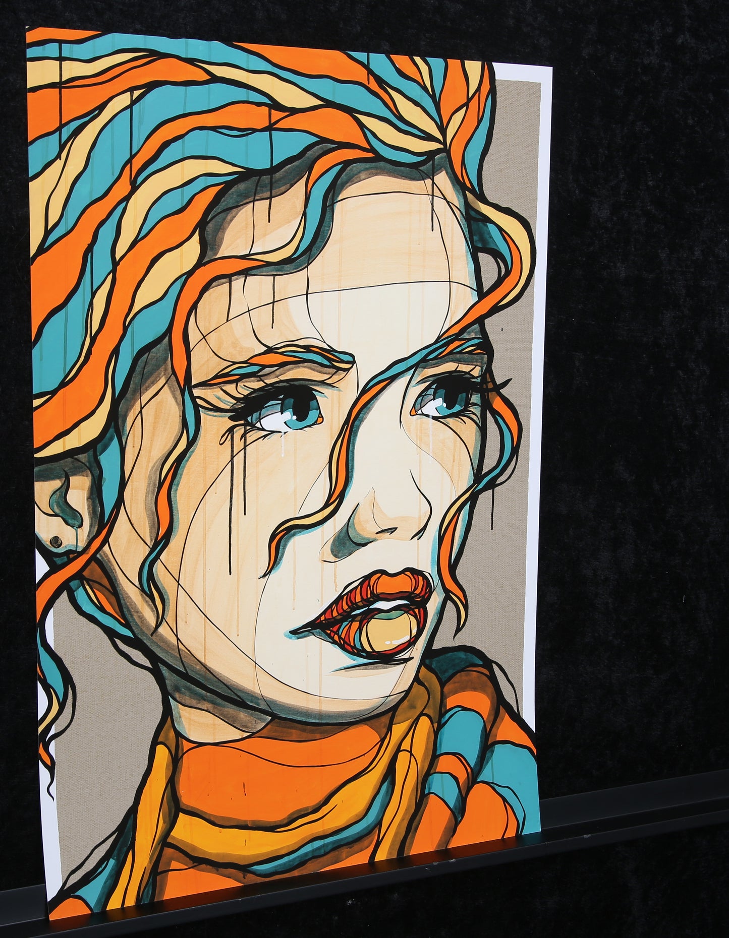 El Bocho - Girl with Tears - 2019 - Giclee - handsigniert