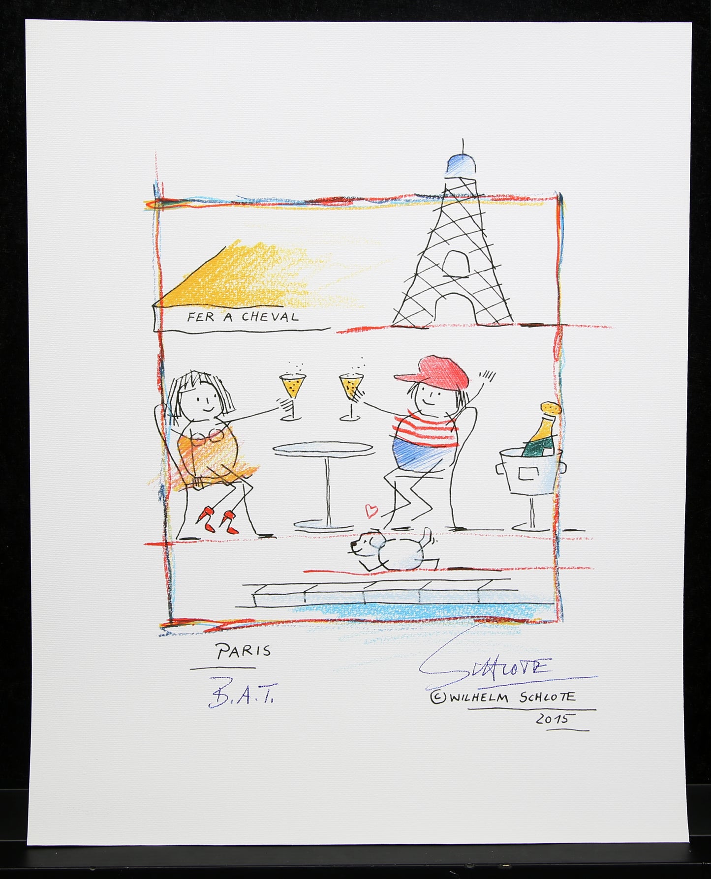 Schlote, Wilhelm - Paris - Giclee auf Leinwand- handsigniert
