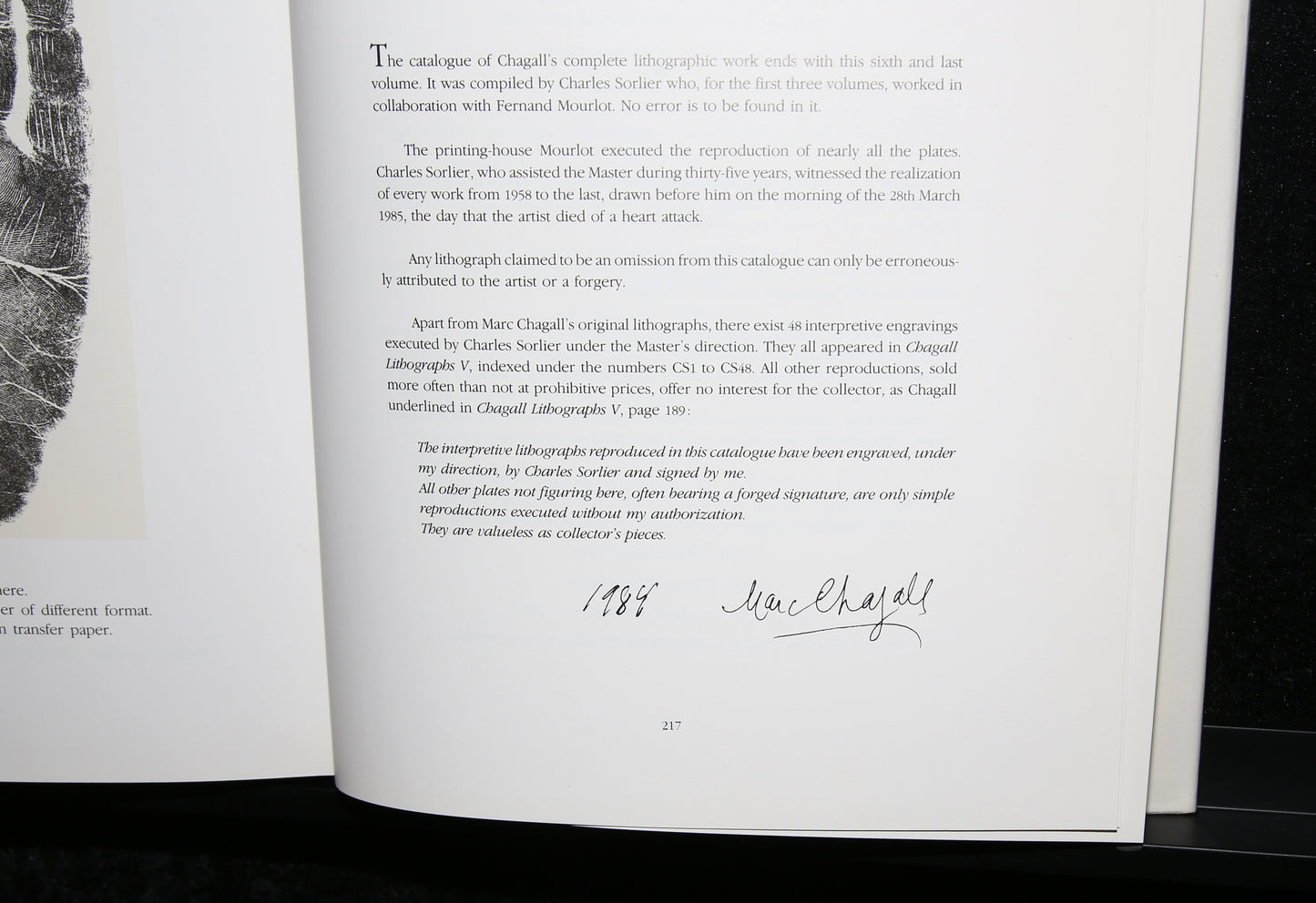 Chagall - Lithographies VI - 1980 - 1985 - Catalogue Raisonné - Livre