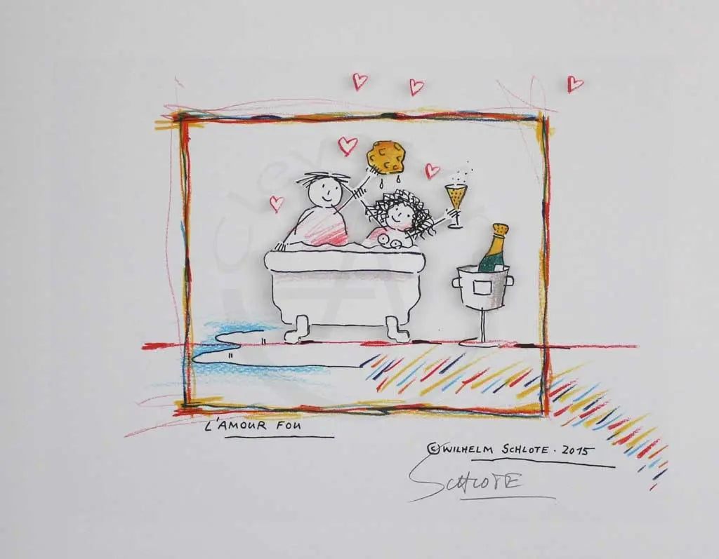 Schlote, Wilhelm - L'amour fou - 3D-Konstruktion - handsigniert Clever Art