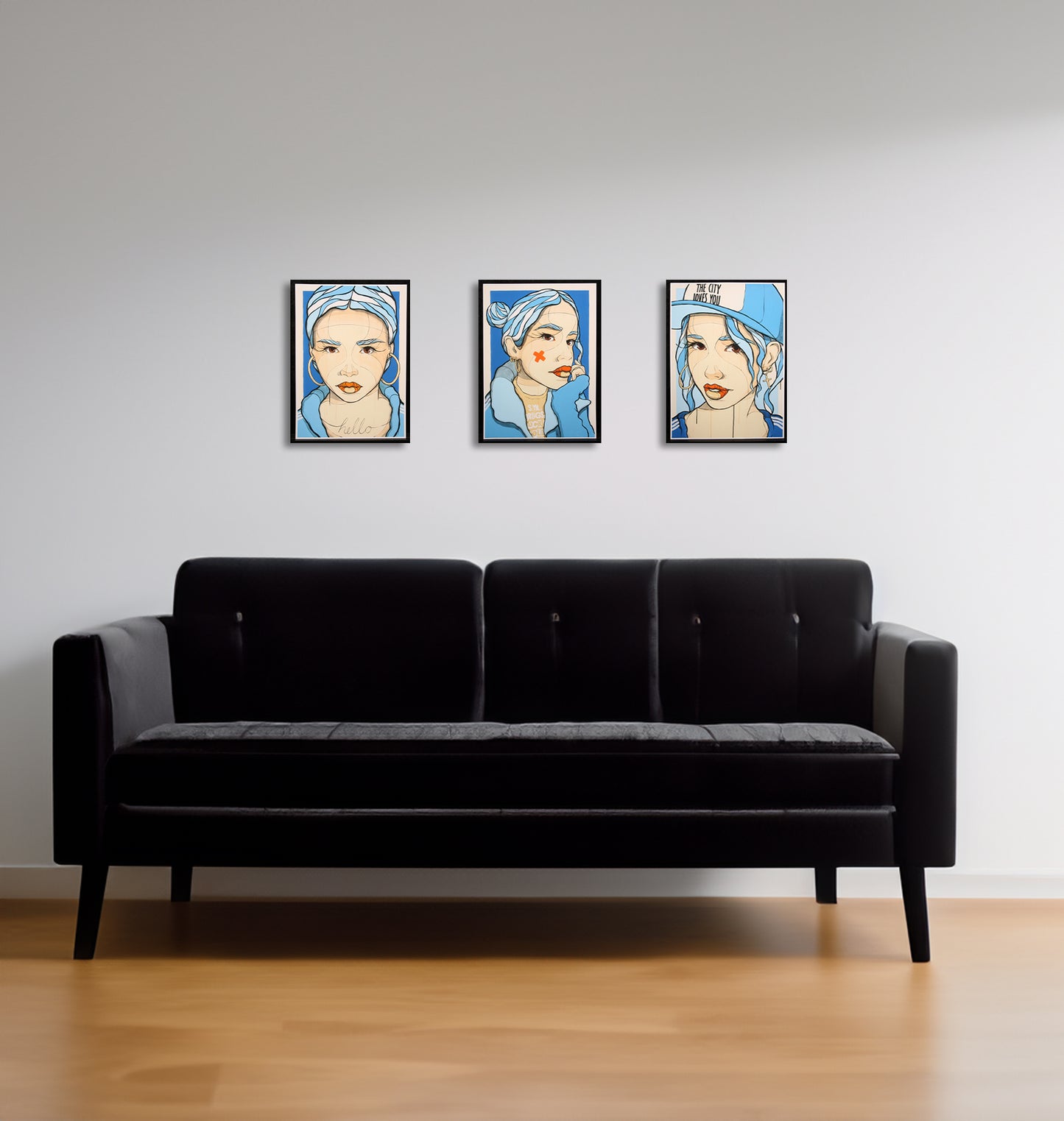 El Bocho - Hello in blue - Mini - Giclée, 2023 - handsigniert