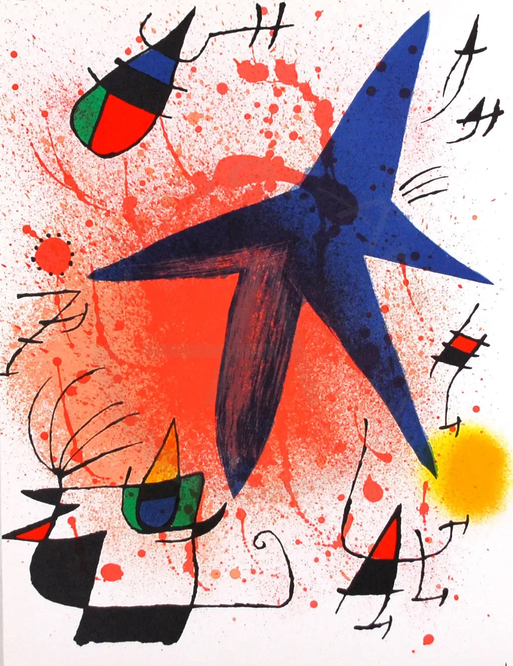 Miró, Joan - L`Astre bleu - Mourlot 857 - Farblithografie Clever Art
