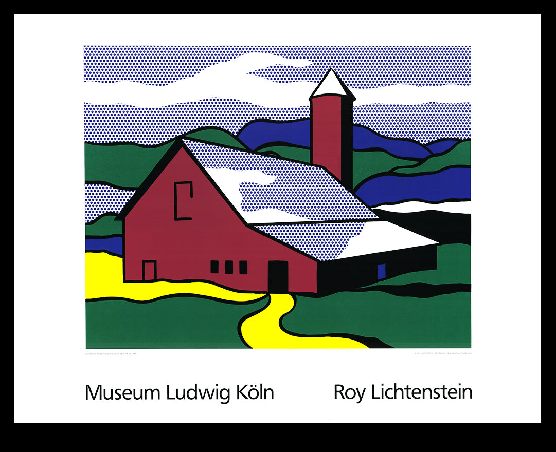 Lichtenstein, Roy - Grange rouge II - Musée Ludwig de Cologne - 105x130 cm