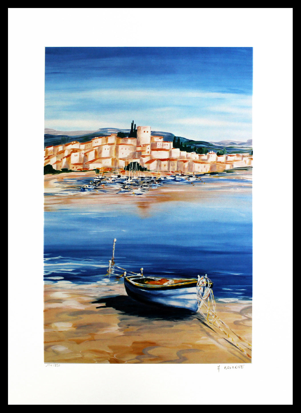 Briante, Anne Marie - La Barque - Lithographie couleur - signée à la main