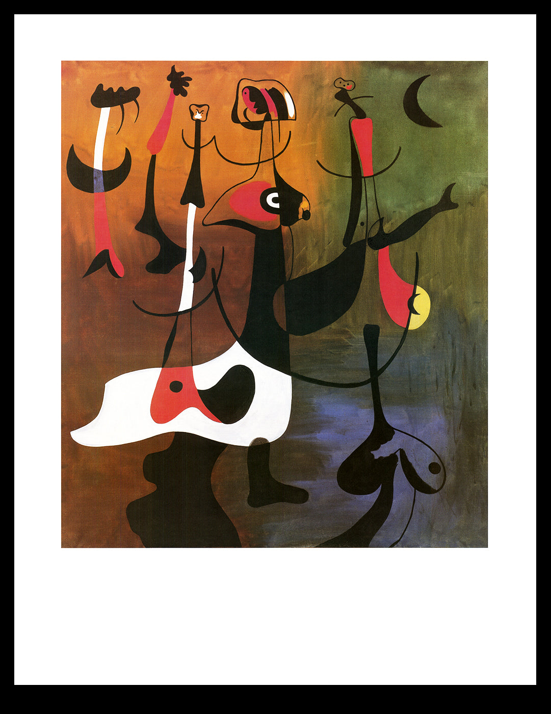Miró, Joan - Personnages Rythmiques - Kunstdruck