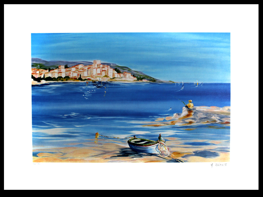Briante, Anne Marie - Le pêcheur - lithographie couleur - signée à la main
