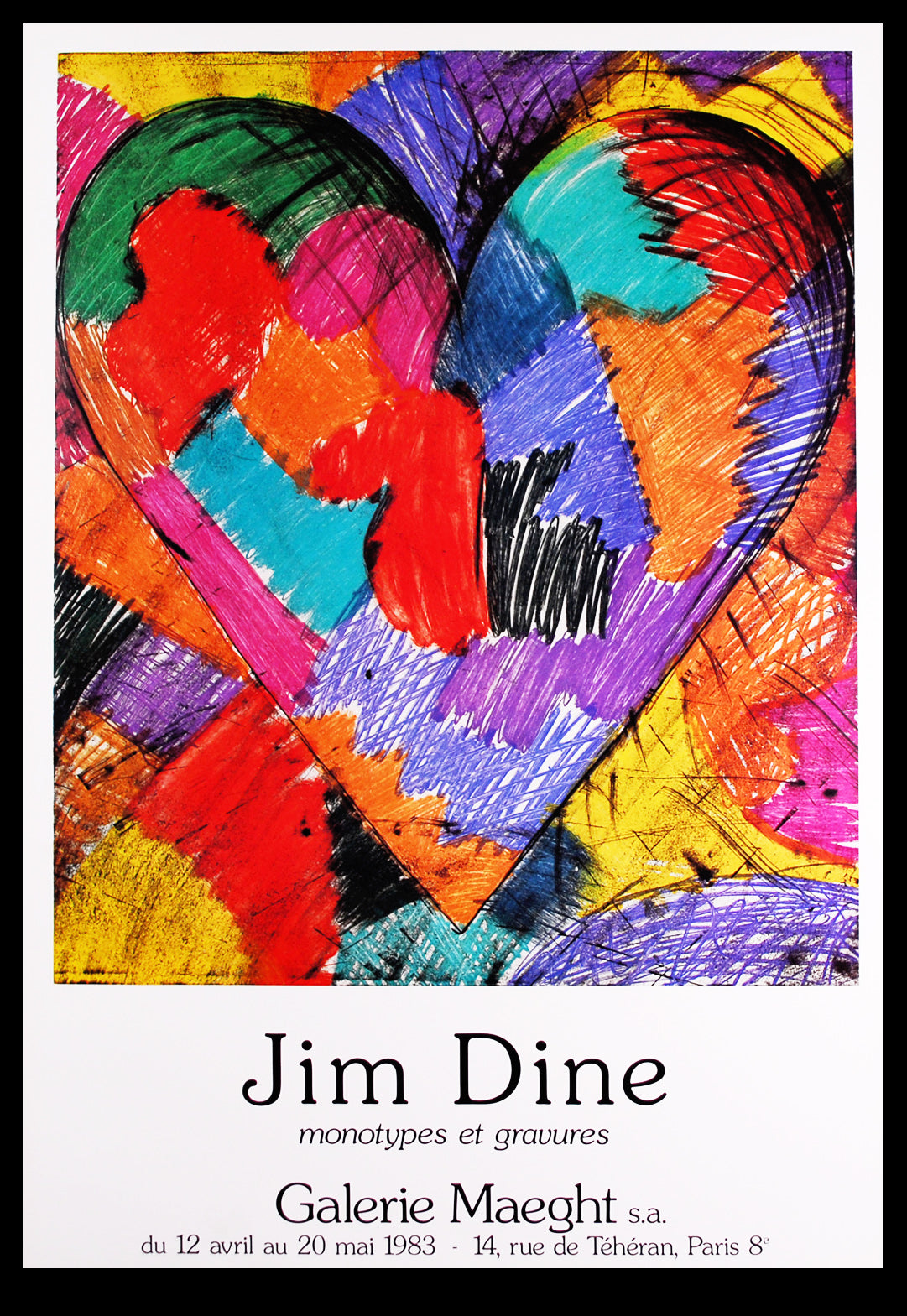 Dine, Jim - Cœur - lithographie offset couleur - Maeght, Paris 1983