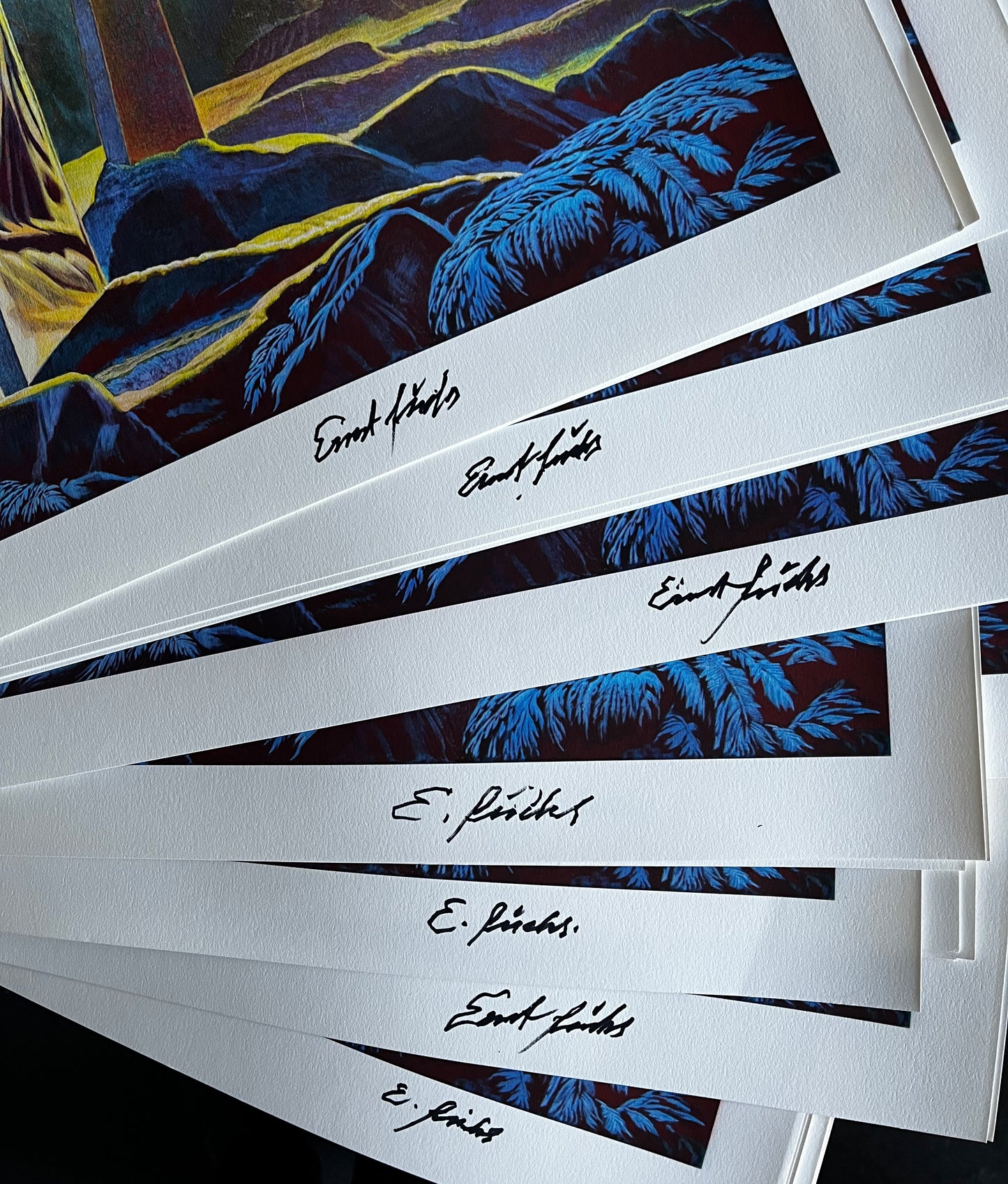 Professeur Ernst Fuchs - Montserrat, 2015 - Giclée - signée à la main