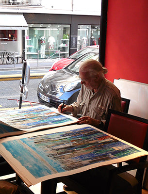 Salzmann, Gottfried - Skyline at night - 3D-Konstruktion - handsigniert Clever Art