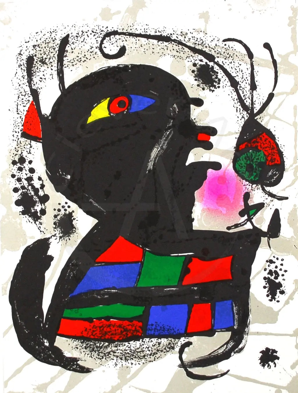 Miró, Joan - Litografia original V - Farblithografie Clever Art