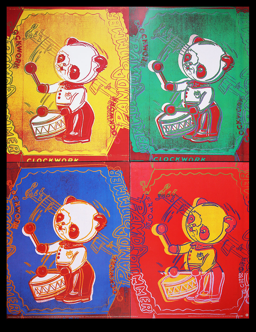 Warhol, Andy - Four Pandas - Lithographie offset couleur - te Neues, NY